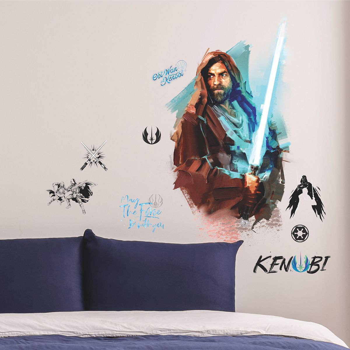 Obi-Wan Kenobi Themed Obi Wan Wall Decal 10-piece Set 3