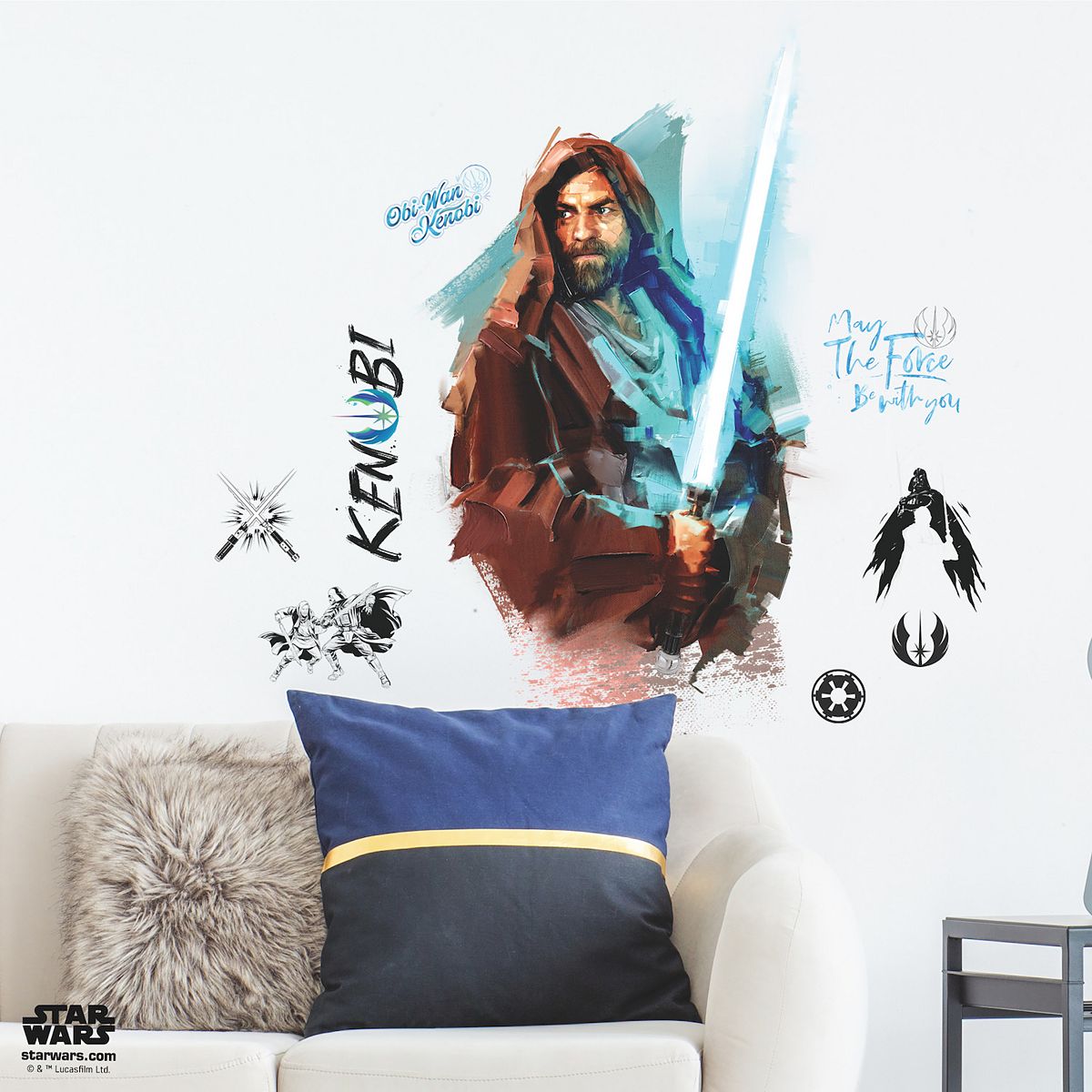 Obi-Wan Kenobi Themed Obi Wan Wall Decal 10-piece Set 4