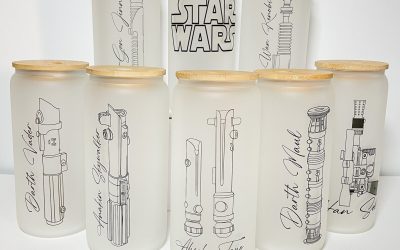 New Star Wars Lightsaber Hilt Frosted Glass Can Style Set available now!
