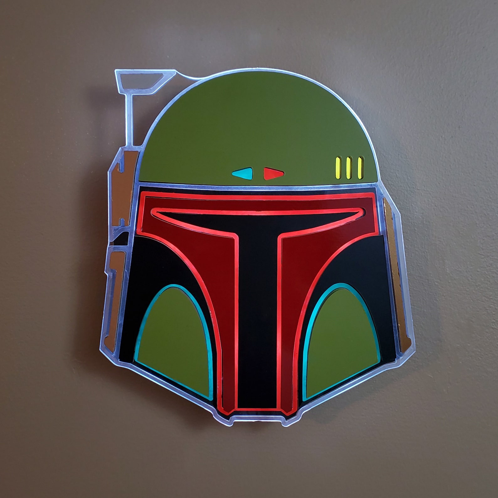 SW Boba Fett Neon Like LED Light Wall Decor Sign 1