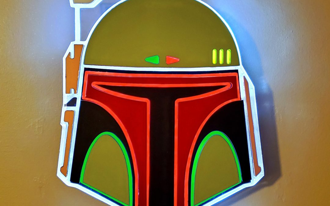 New Star Wars Boba Fett Neon Like LED Light Wall Decor Sign available now!