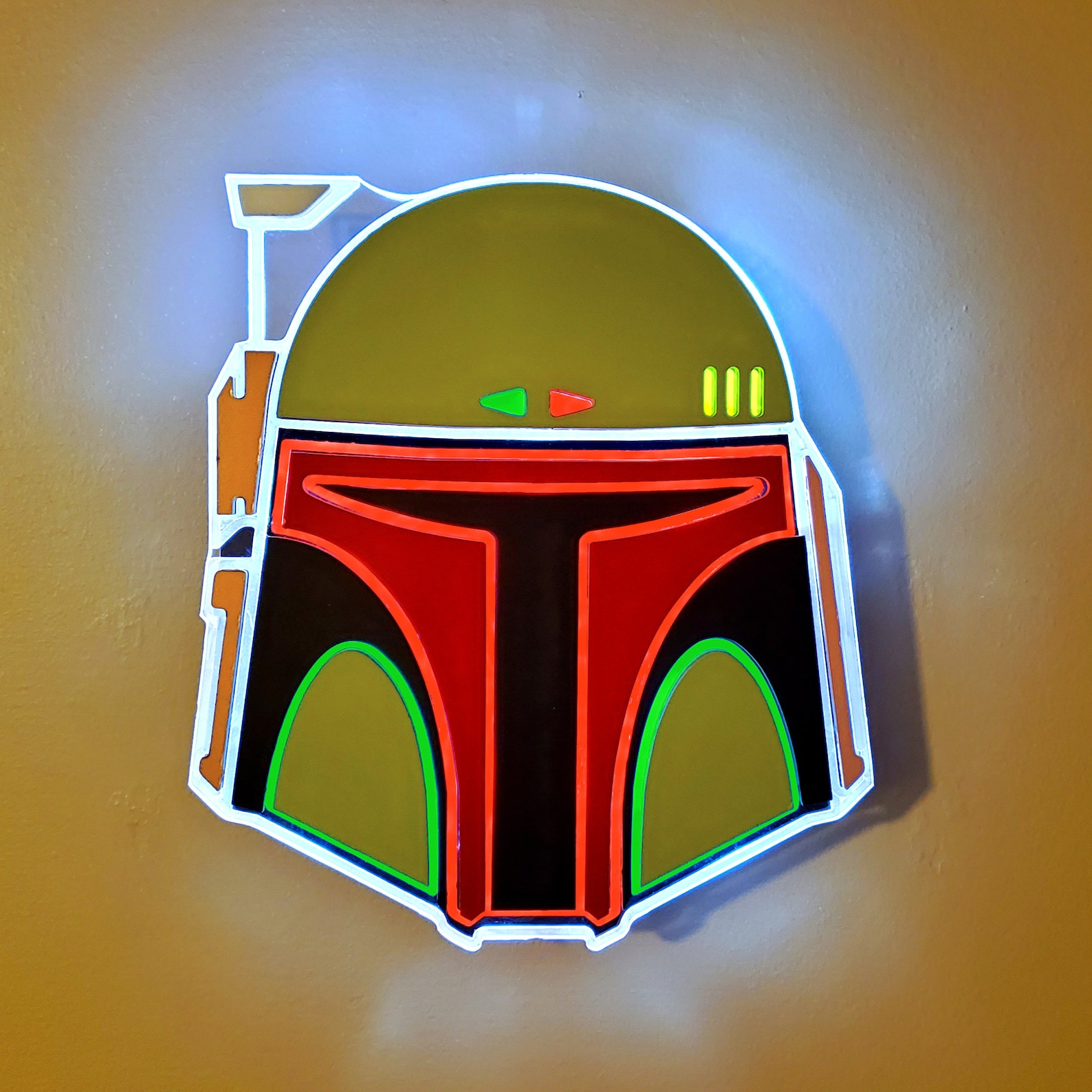 SW Boba Fett Neon Like LED Light Wall Decor Sign 2