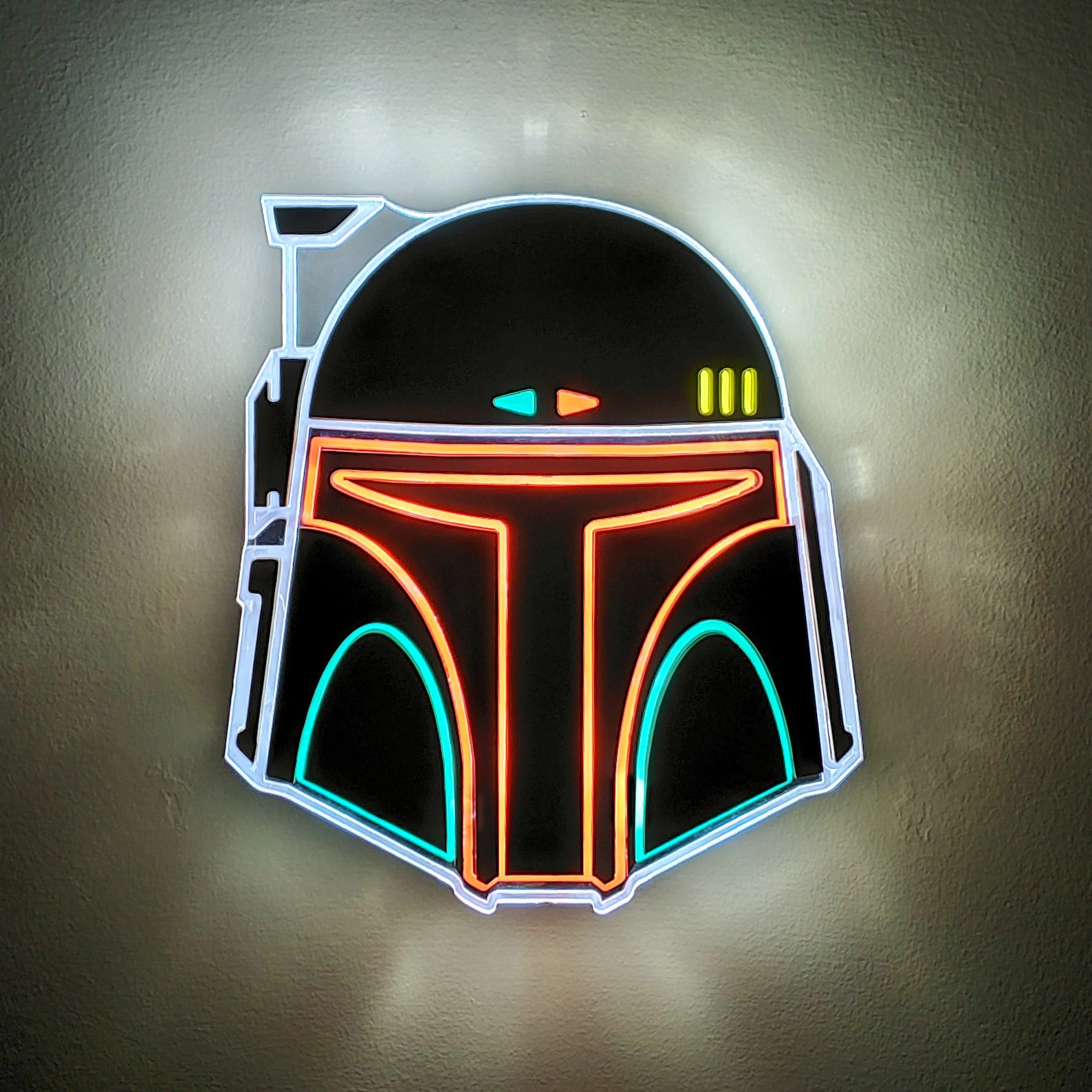 SW Boba Fett Neon Like LED Light Wall Decor Sign 3