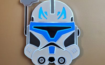New Star Wars Captain Rex's Helmet Neon LED Light Wall Decor Sign available now!