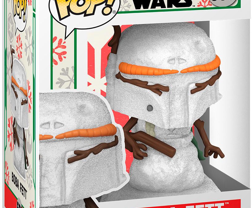 New Star Wars Boba Fett as a Snowman Holiday Funko Pop! Bobble Head Toy available now!