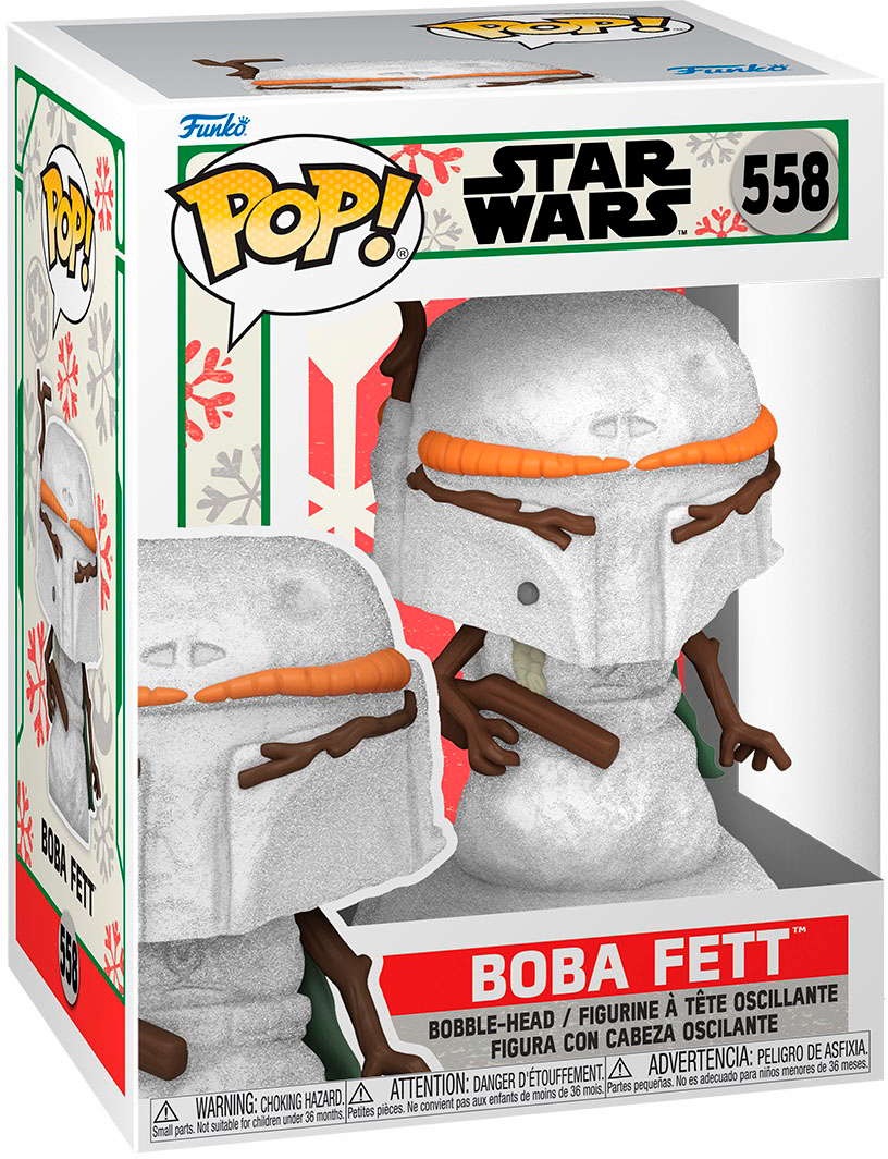 SW Boba Fett as a Snowman Holiday Funko Pop! Bobble Head Toy 1