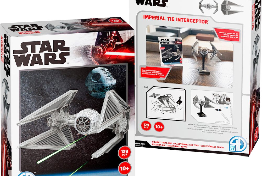 New Star Wars 4D TIE Interceptor Fighter Paper Model Kit Puzzle available now!