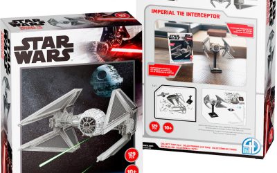 New Star Wars 4D TIE Interceptor Fighter Paper Model Kit Puzzle available now!