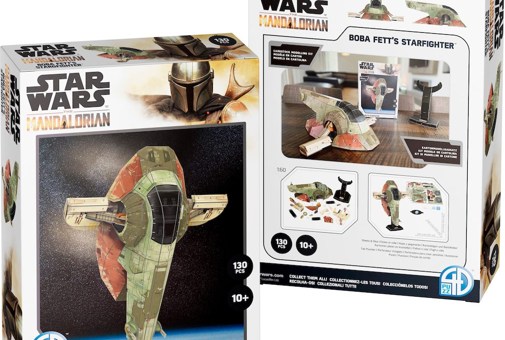 New Star Wars 4D Boba Fett's Slave I Starfighter Paper Model Kit Puzzle available now!