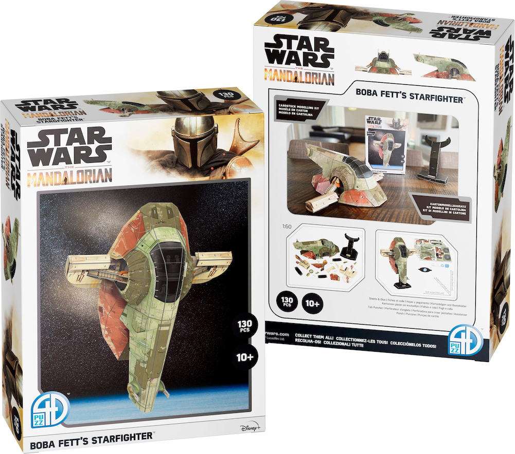 SW 4D Boba Fett's Slave I Starfighter Paper Model Kit Puzzle 2