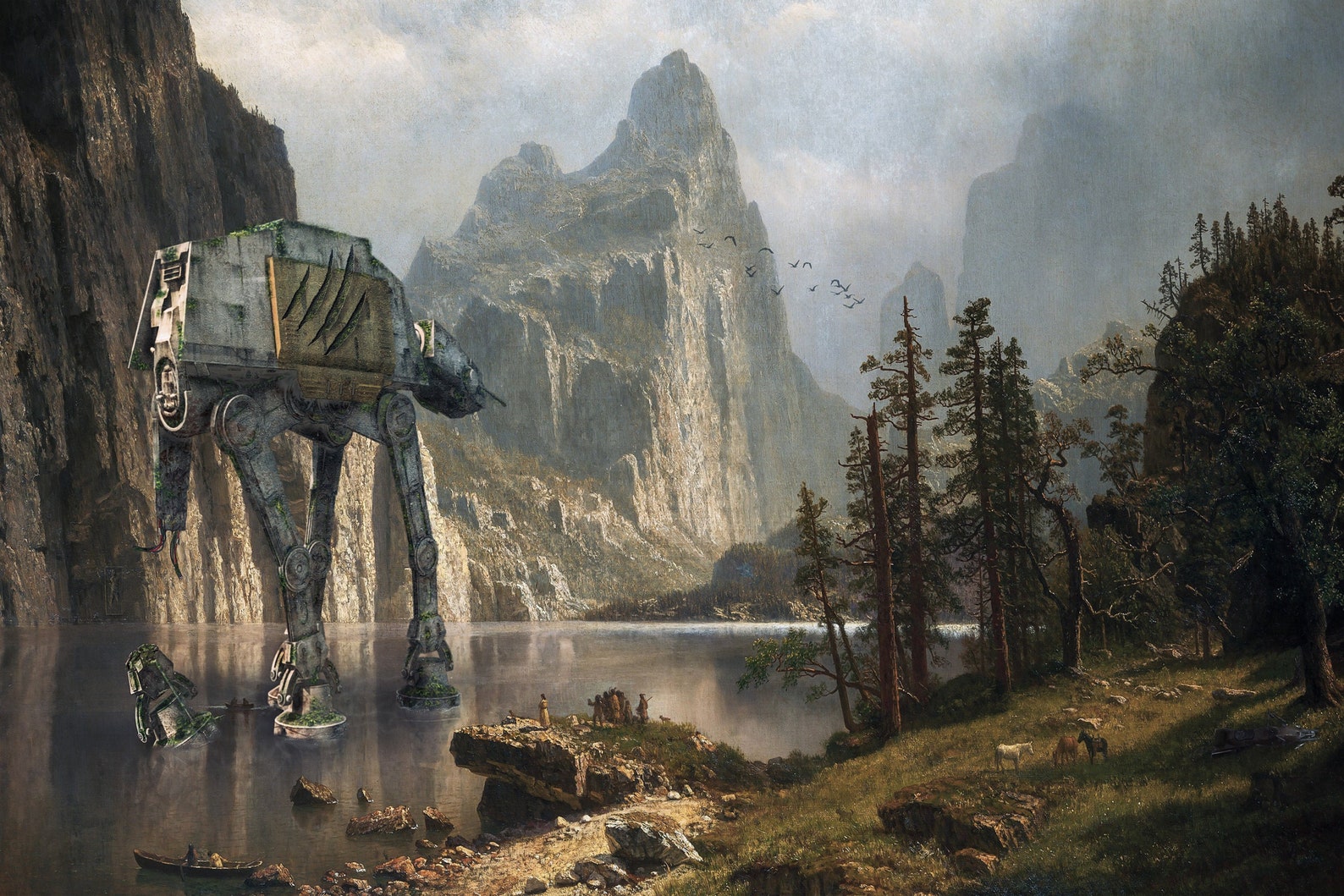 SW AT-AT Walker Canvas Landscape Painting 2