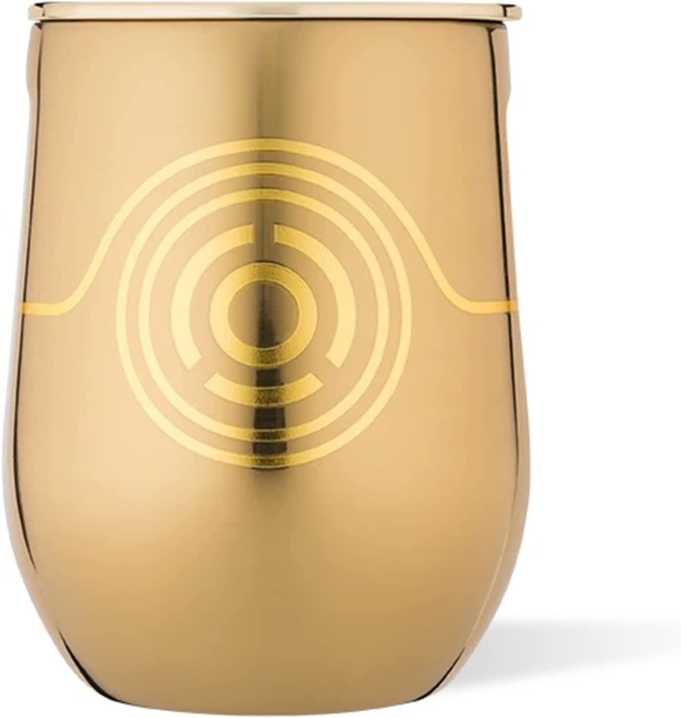 SW Droids Stainless Steel Stemless Wine Cups (with Lids) Set 4