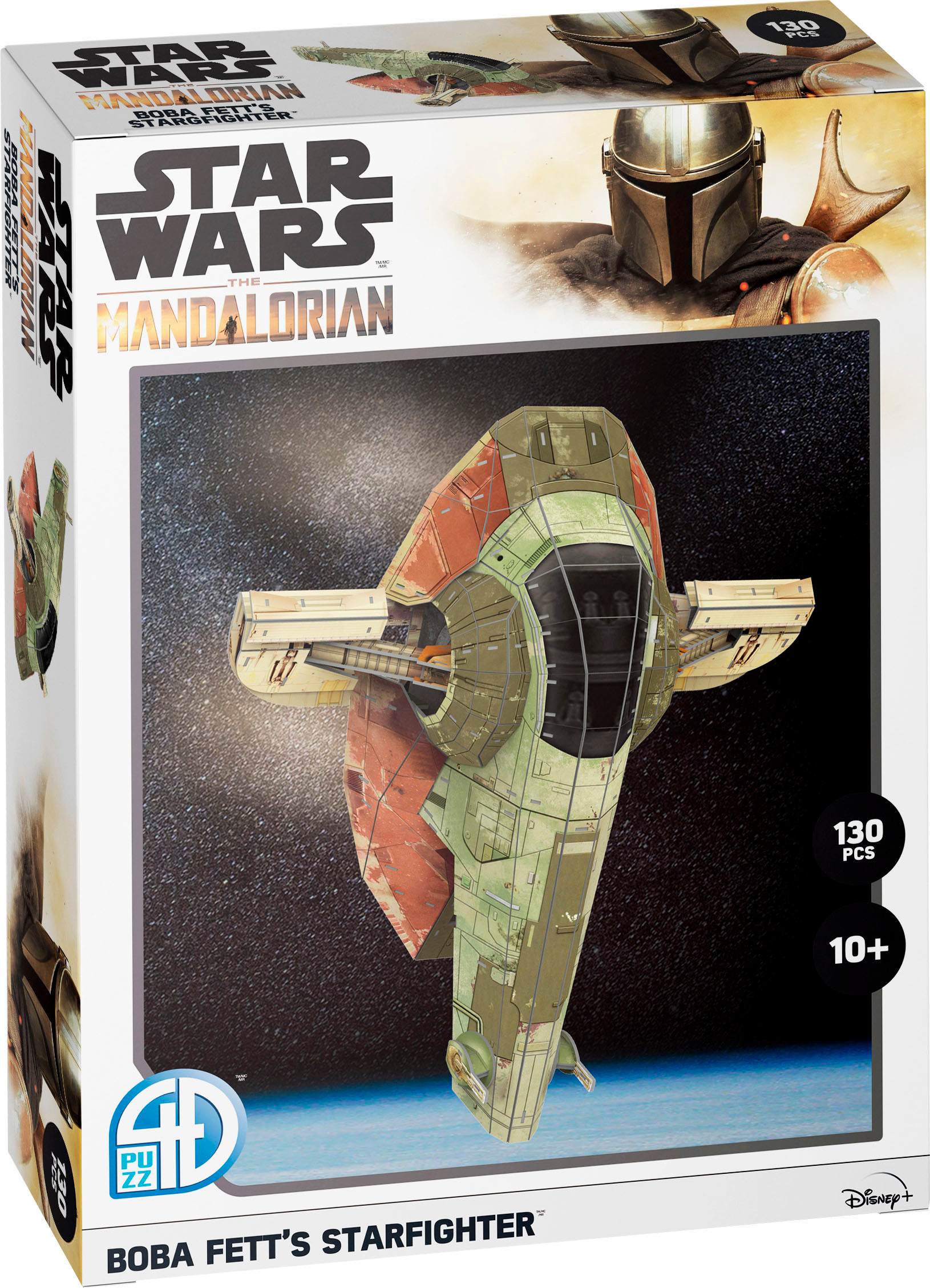 SW 4D Boba Fett's Slave I Starfighter Paper Model Kit Puzzle 1