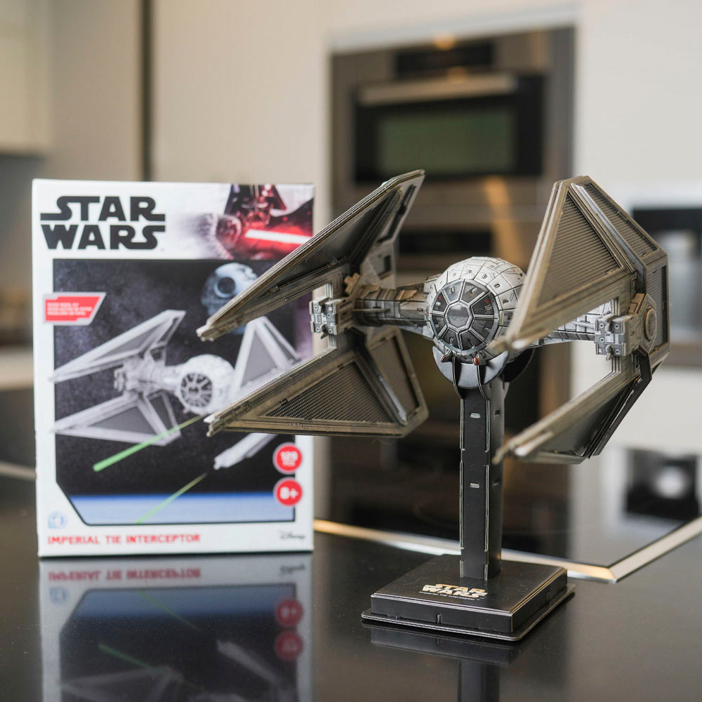 SW 4D TIE Interceptor Fighter Paper Model Kit Puzzle 3