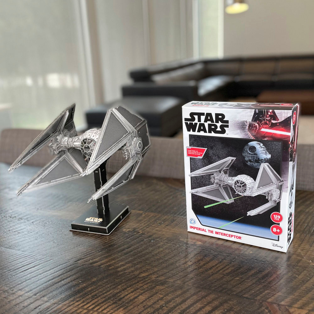 SW 4D TIE Interceptor Fighter Paper Model Kit Puzzle 4