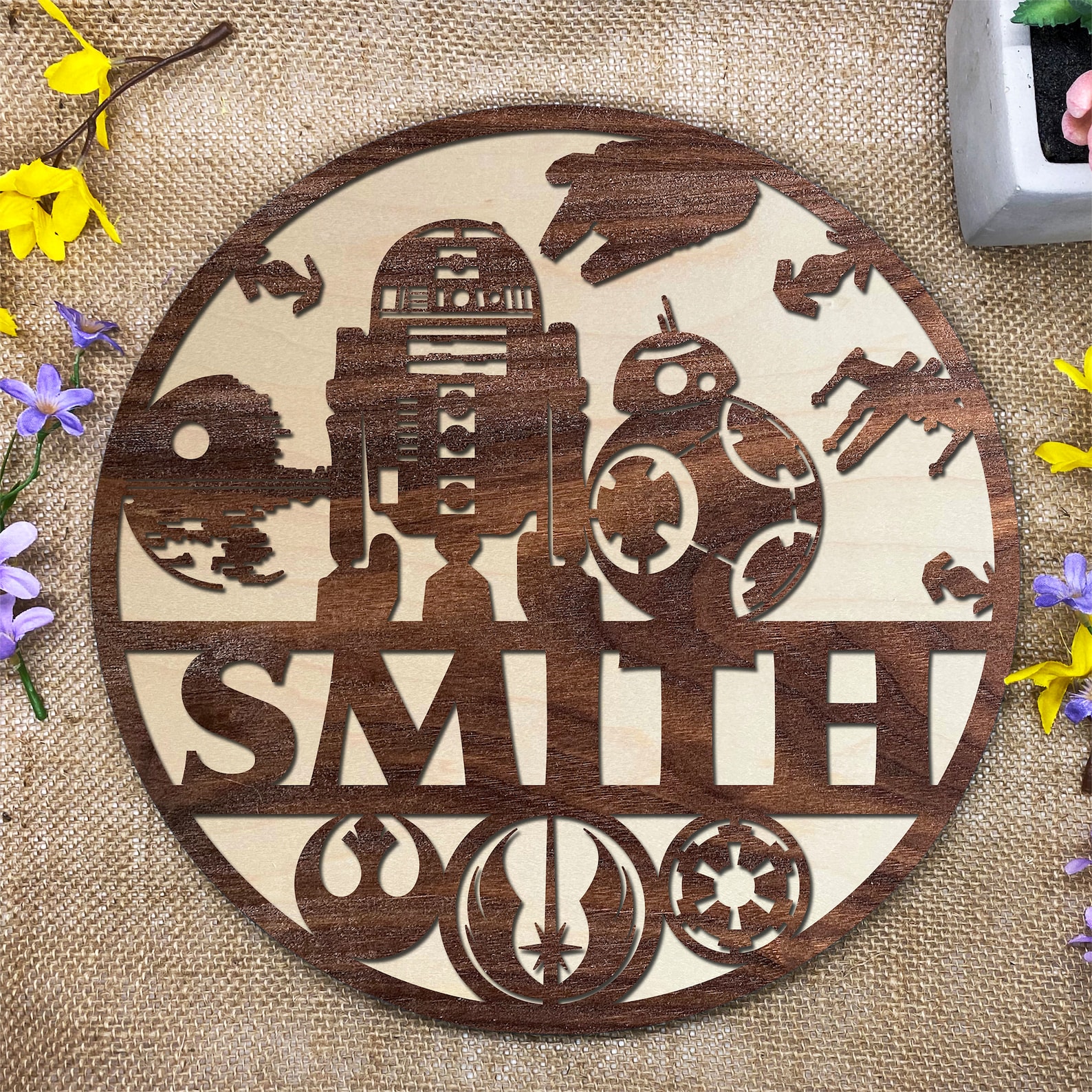 SW Personalized Star Wars Family Name Sign 1