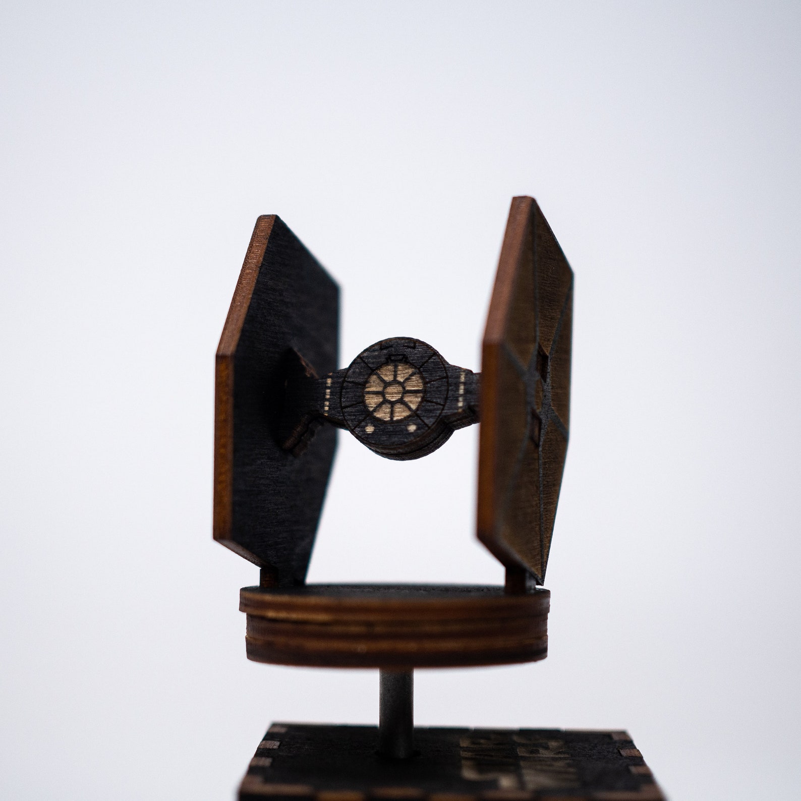 SW Tie Fighter Unique Personalized Custom Wooden Music Box 2