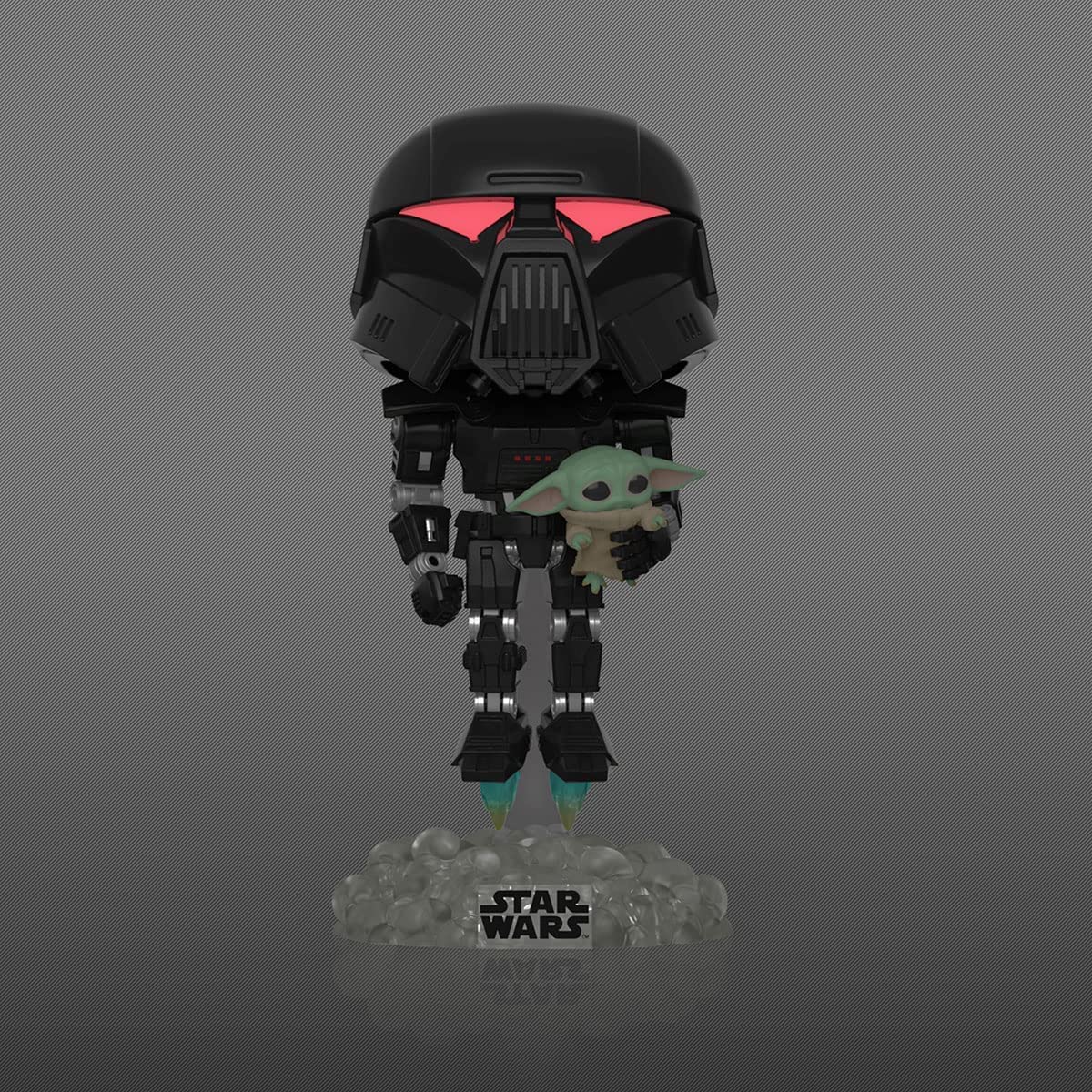 TM Dark Trooper with Grogu Glow-in-The-Dark Funko Pop! Bobble Head Toy 4