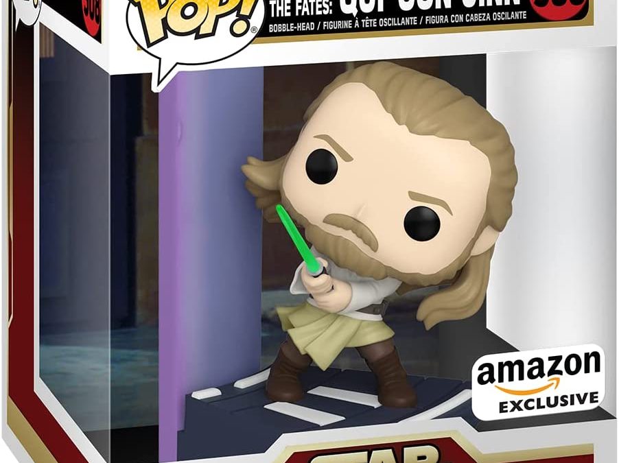 New The Phantom Menace Duel of The Fates Qui-Gon Jinn Funko Pop! Bobble Head Toy available!