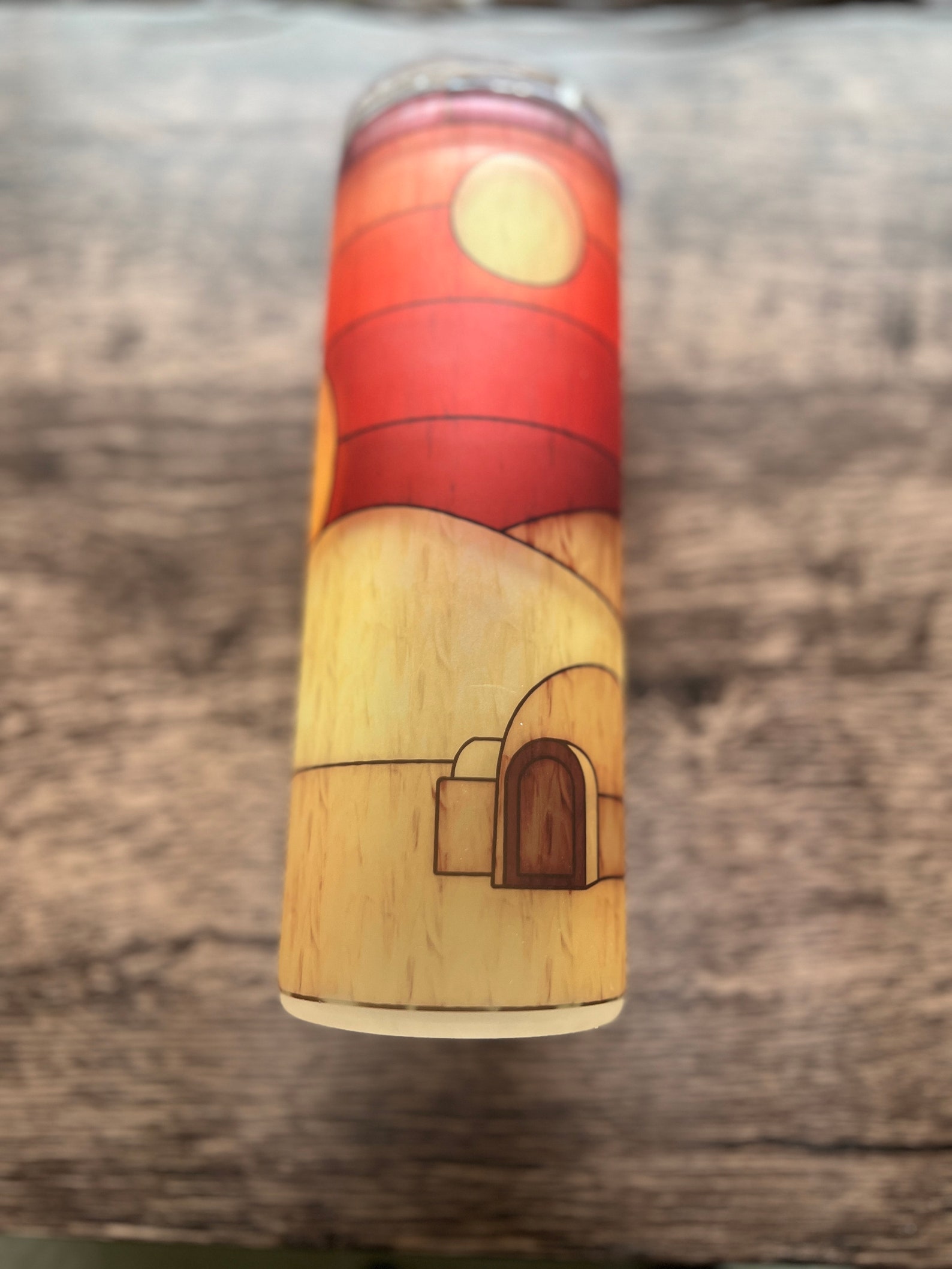 SW Tatooine with droids Stained-glass Tumbler 2