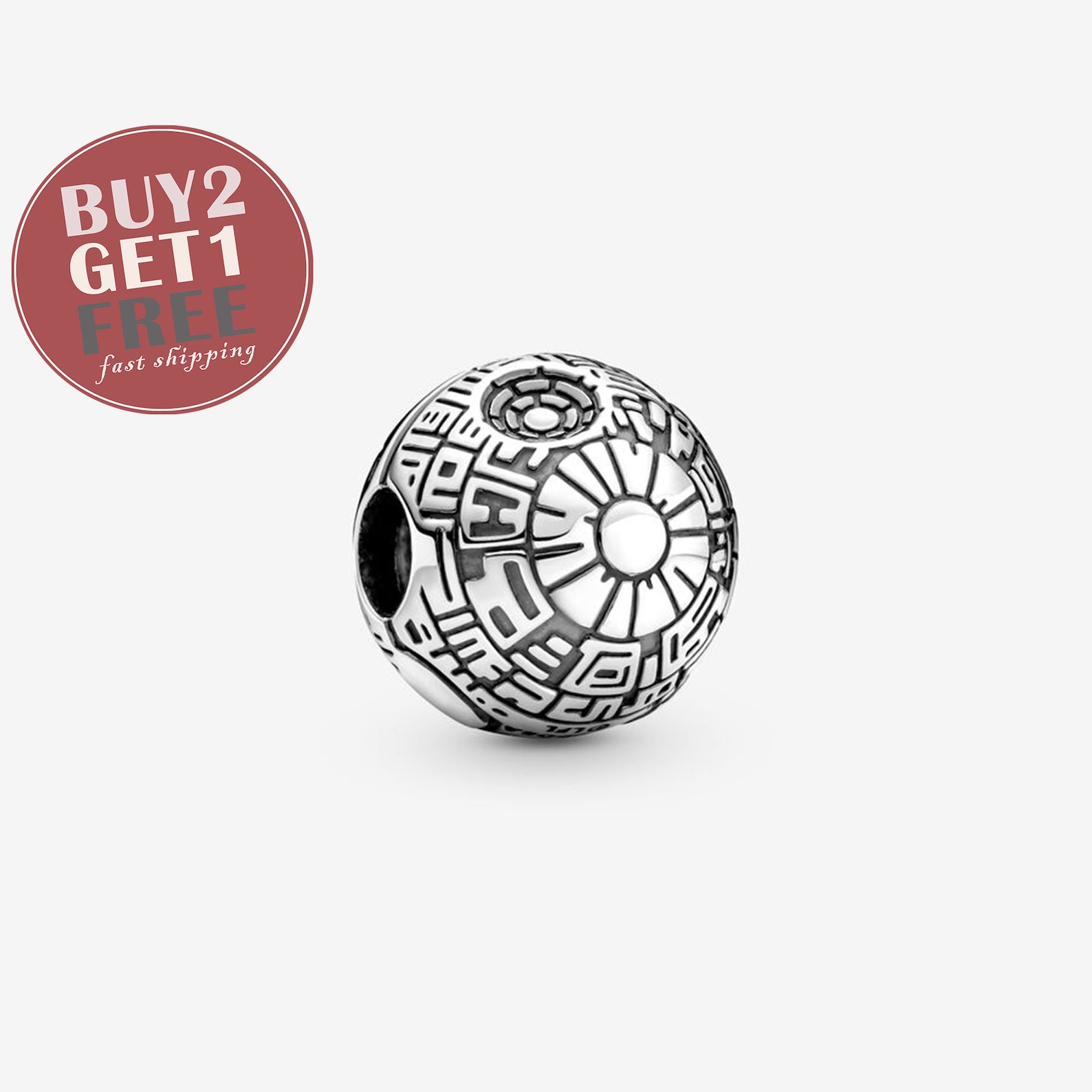 SW Death Star Clip Charm 1