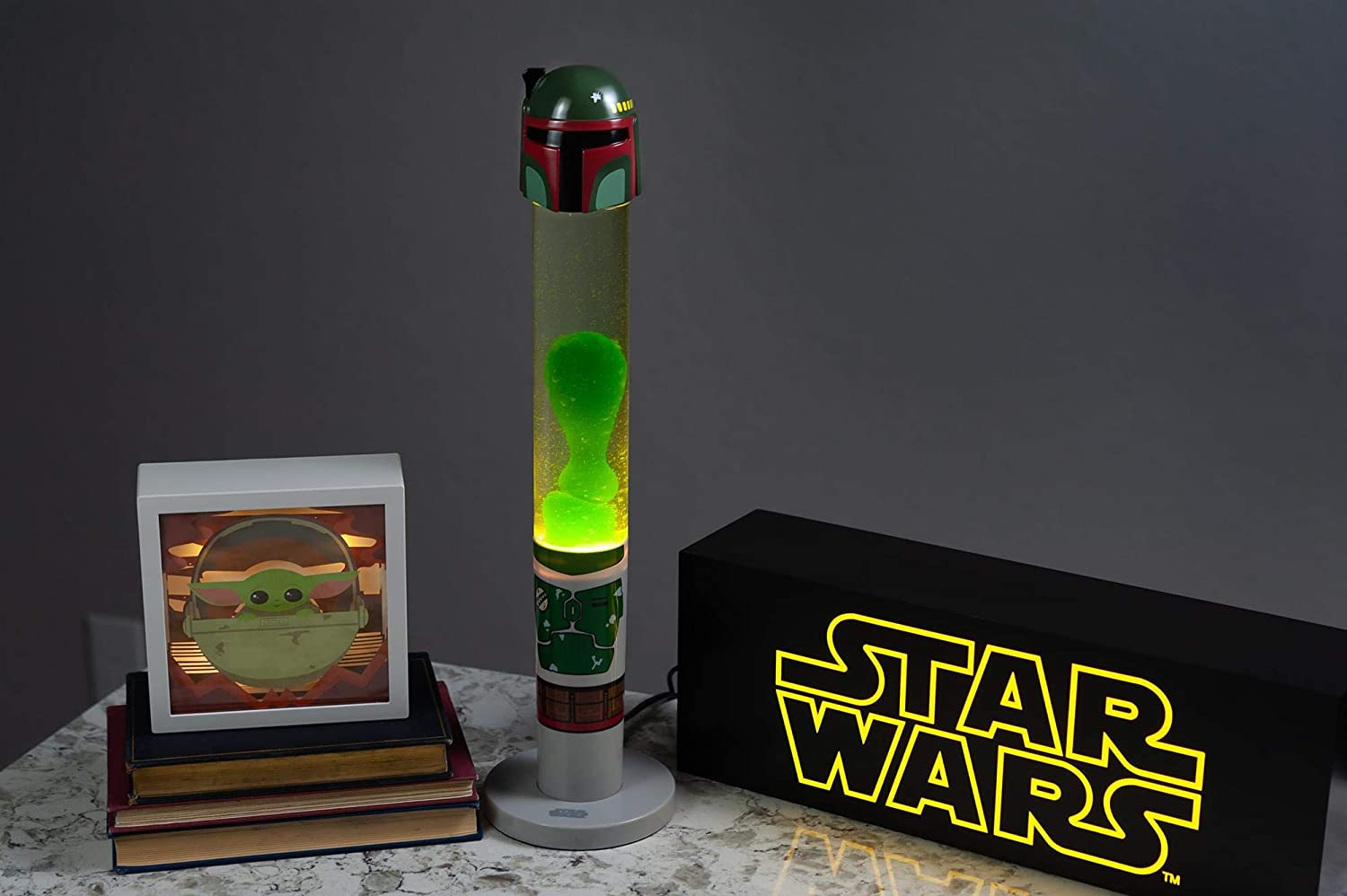 SW Boba Fett 3D Top Motion Mood Light Lava Lamp 3