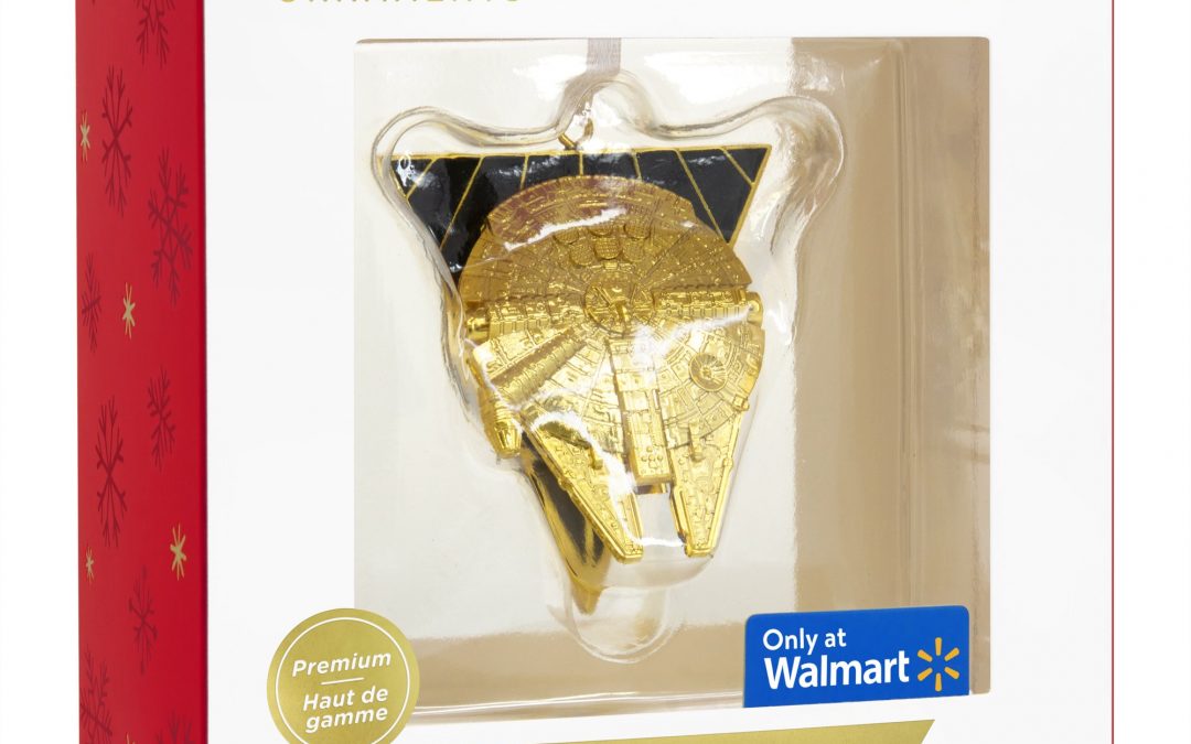 New Star Wars Millennium Falcon Gold Metal Christmas Ornament available now!