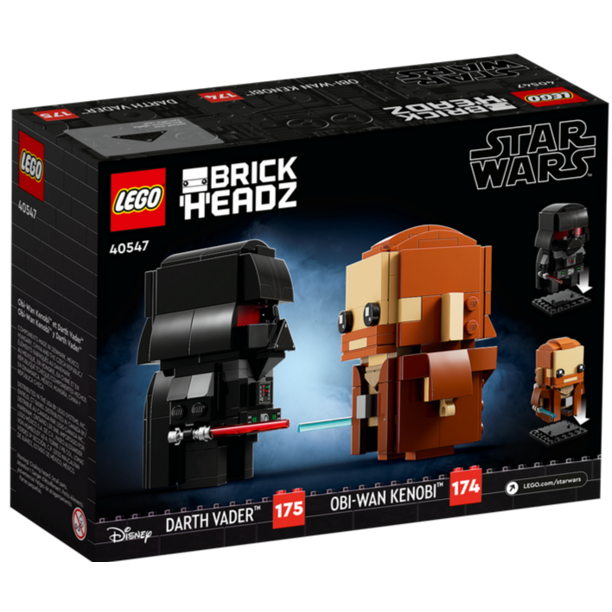 SW Obi-Wan Kenobi Themed Obi-Wan Kenobi & Darth Vader Brickheadz Lego Set 2