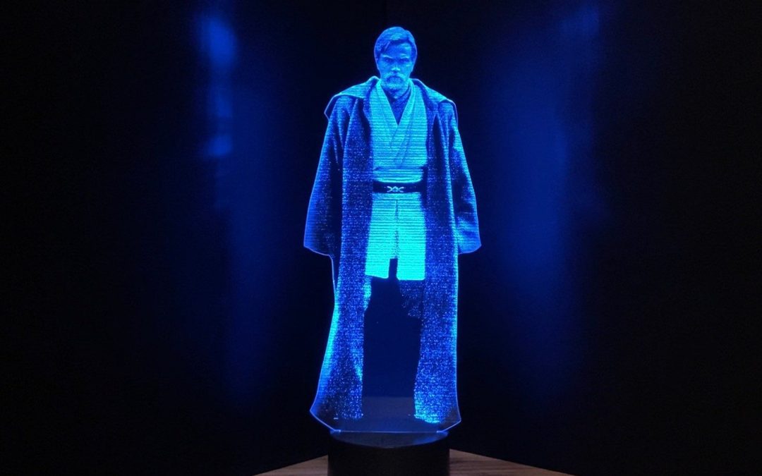 New Star Wars Obi-Wan Kenobi Order 66 Jedi Warning Hologram Acrylic LED Light available now!