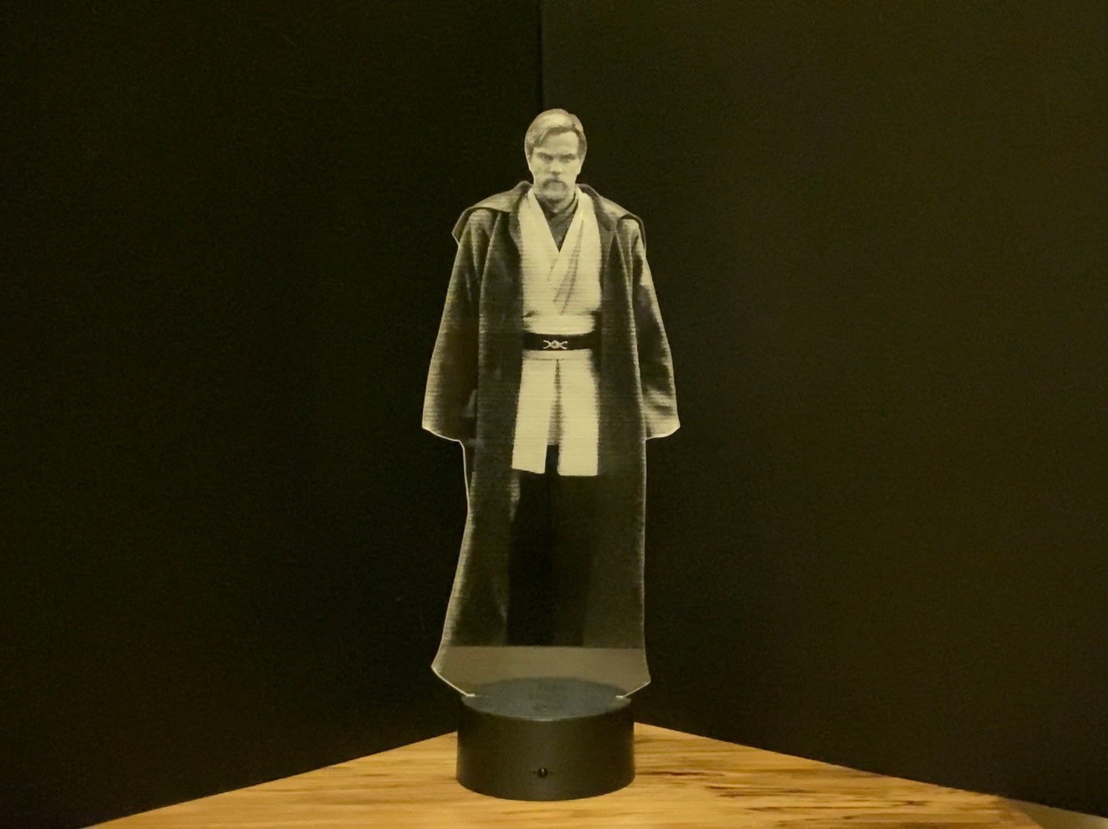 SW Obi-Wan Kenobi Order 66 Jedi Warning Hologram Acrylic LED Light 3