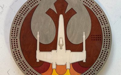 New Star Wars X-Wing Fighter Custom Cribbage Board available now!