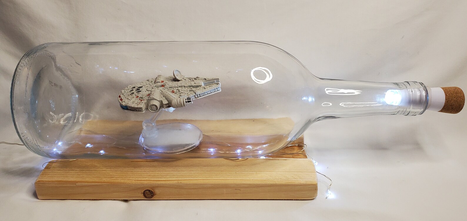 SW Millennium Falcon Starship in a Bottle 2