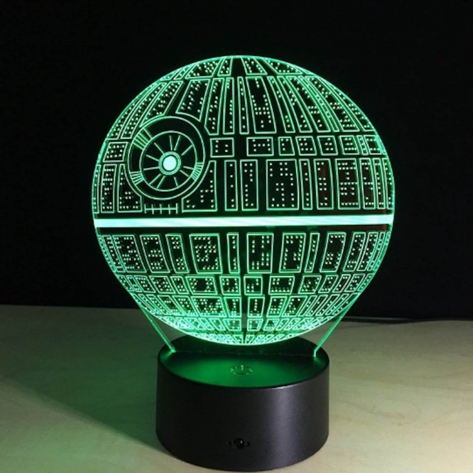 SW 3D Holographic Death Star LED Color Changing Night Light Lamp 2