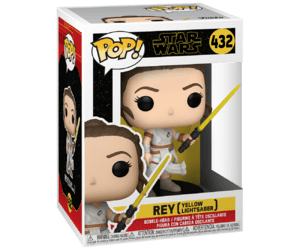New The Rise of Skywalker Rey (with Yellow Lightsaber) Funko Pop! Bobble Head Toy available now!
