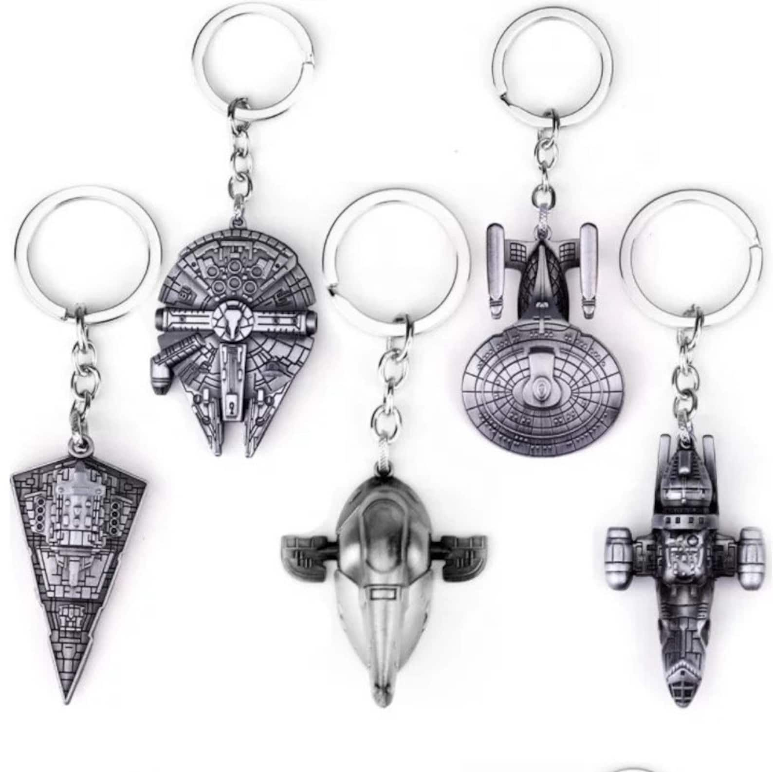 SW Spaceship Metal Keyrings Set 1