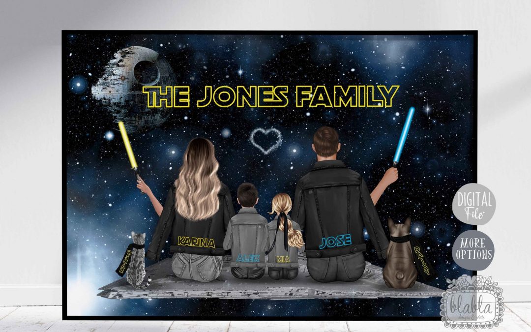 New Star Wars Galaxy Family Personalized Portrait available now!