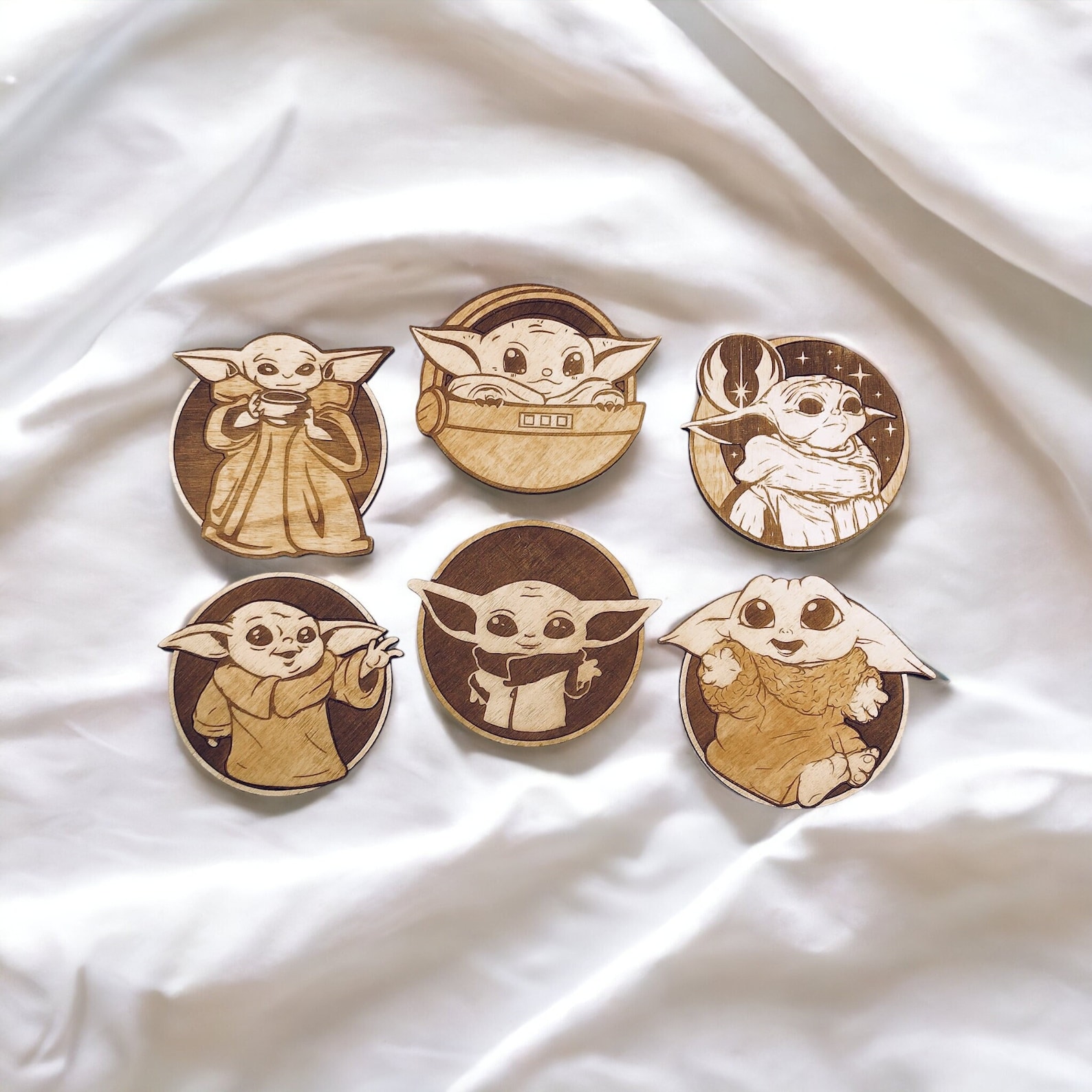 TM The Child (Gorgu) Wooden Coasters 6-Pack Bundle 1