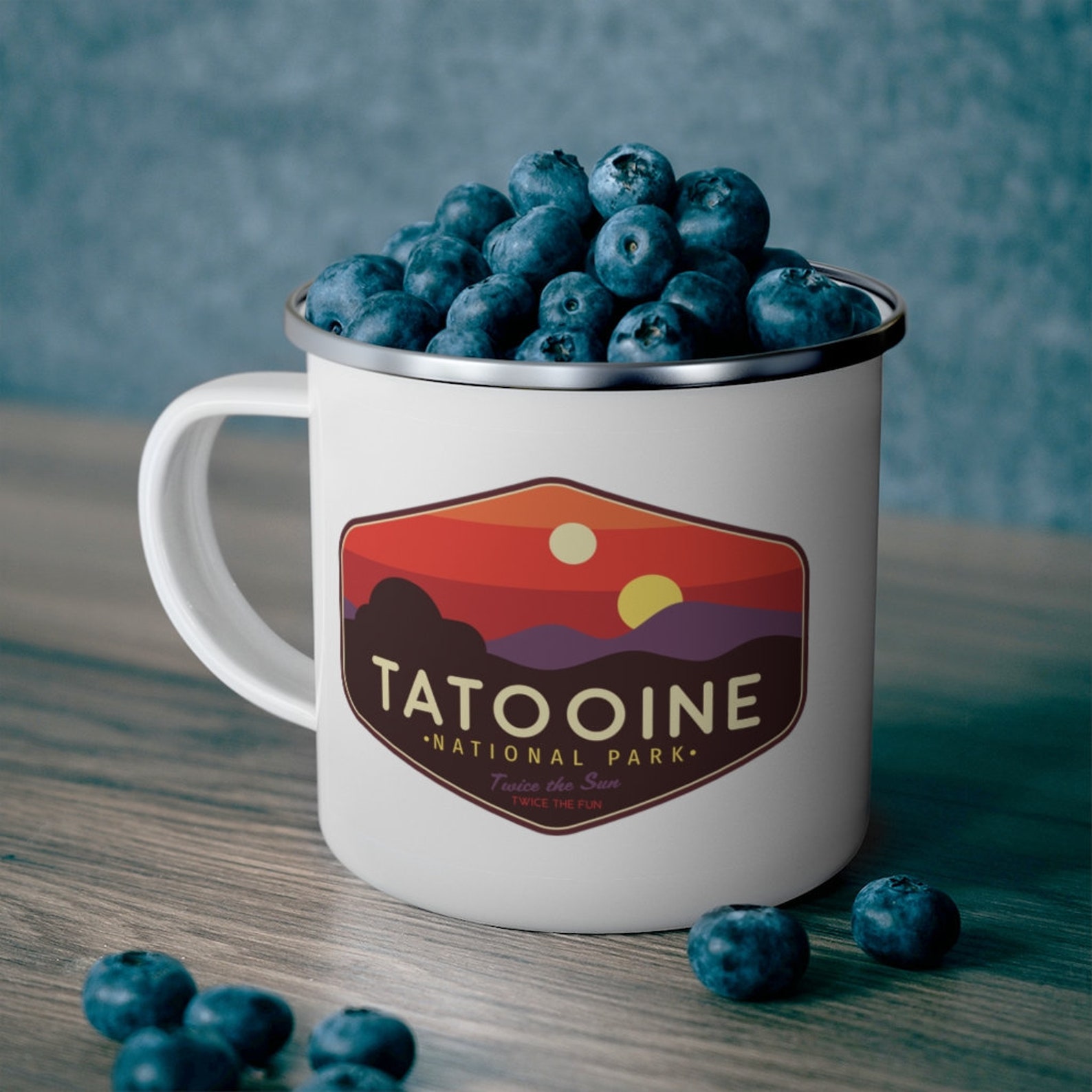 SW Tatooine Sunset Geek Parody Camping Mug 3