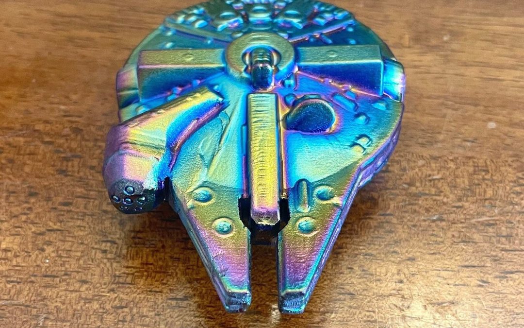 New Star Wars Millennium Falcon Aura Black Obsidian Stone Figurine available!