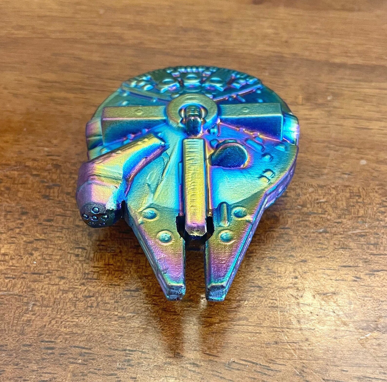 SW Millennium Falcon Aura Black Obsidian Stone Figurine 1