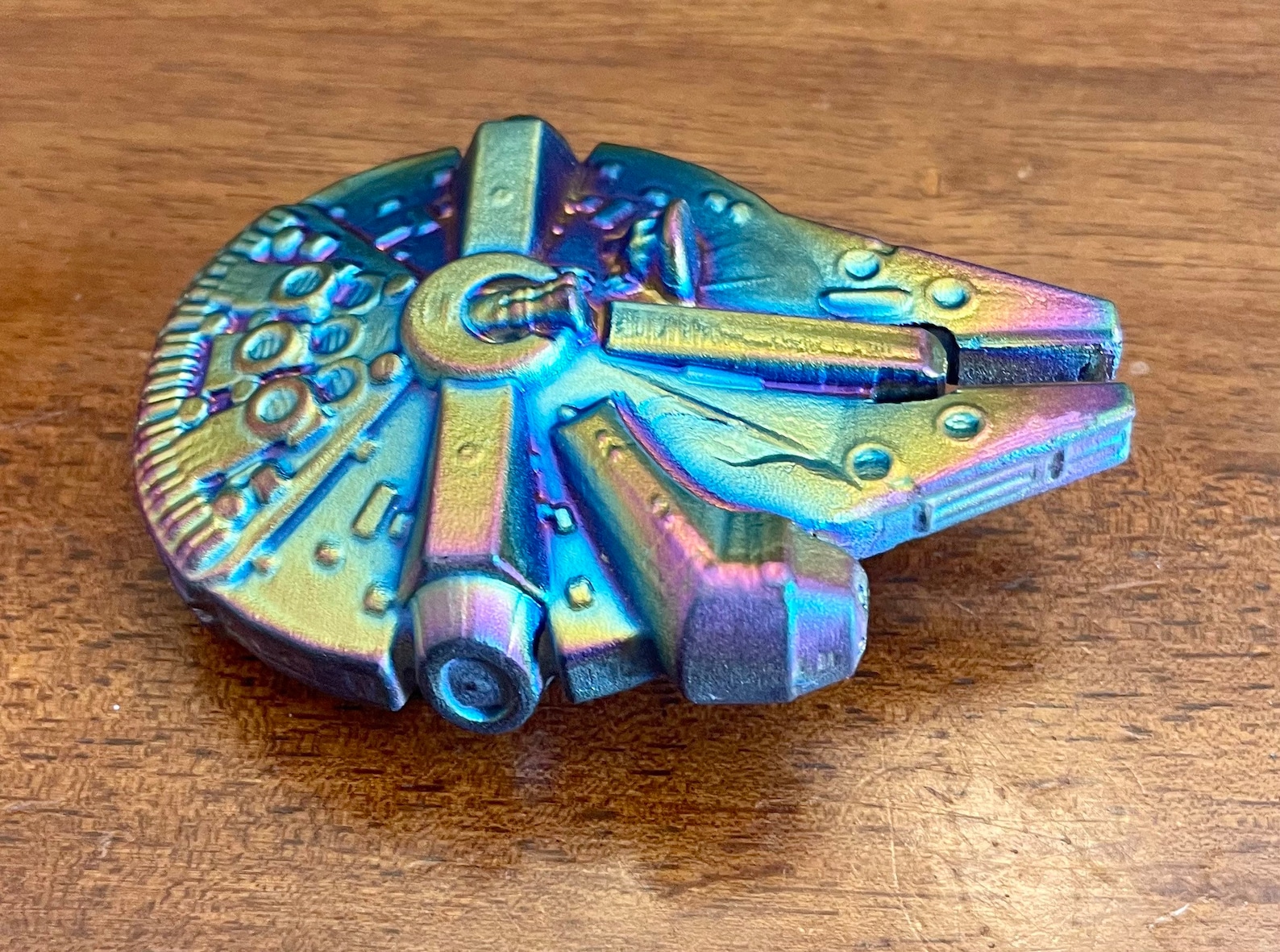 SW Millennium Falcon Aura Black Obsidian Stone Figurine 2