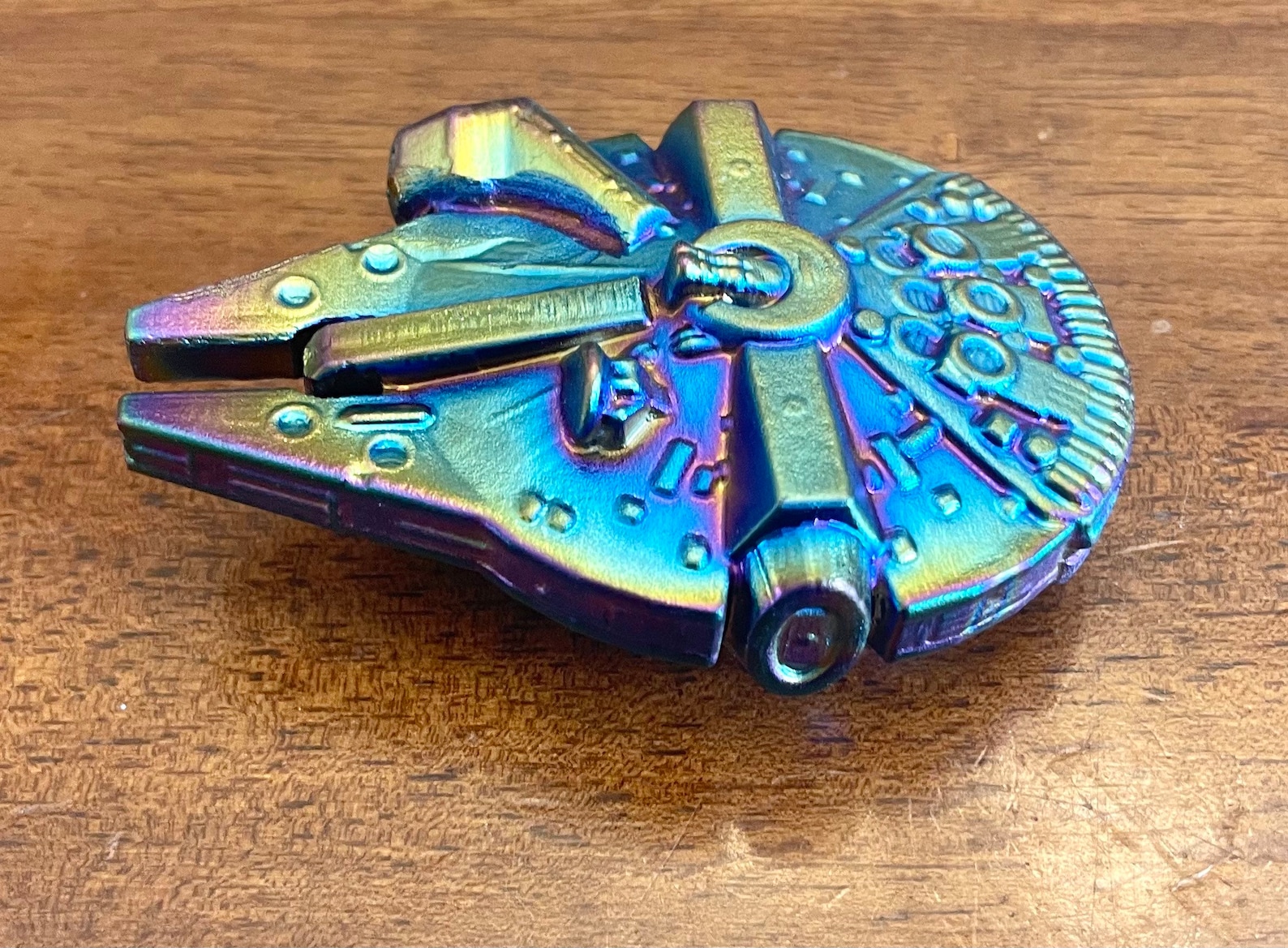 SW Millennium Falcon Aura Black Obsidian Stone Figurine 3