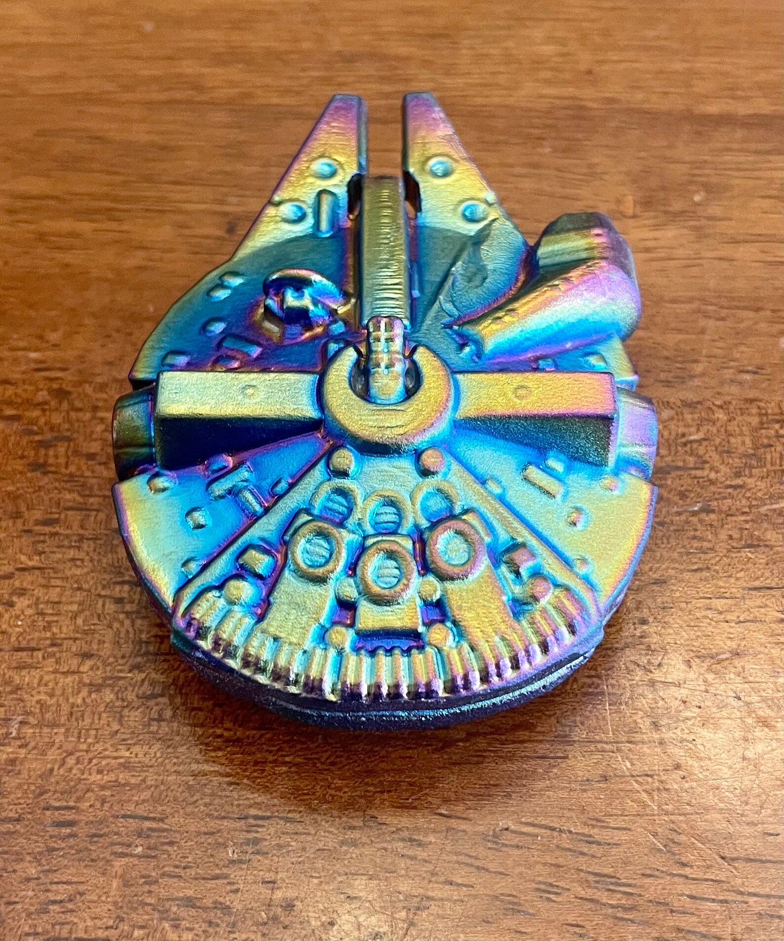 SW Millennium Falcon Aura Black Obsidian Stone Figurine 5