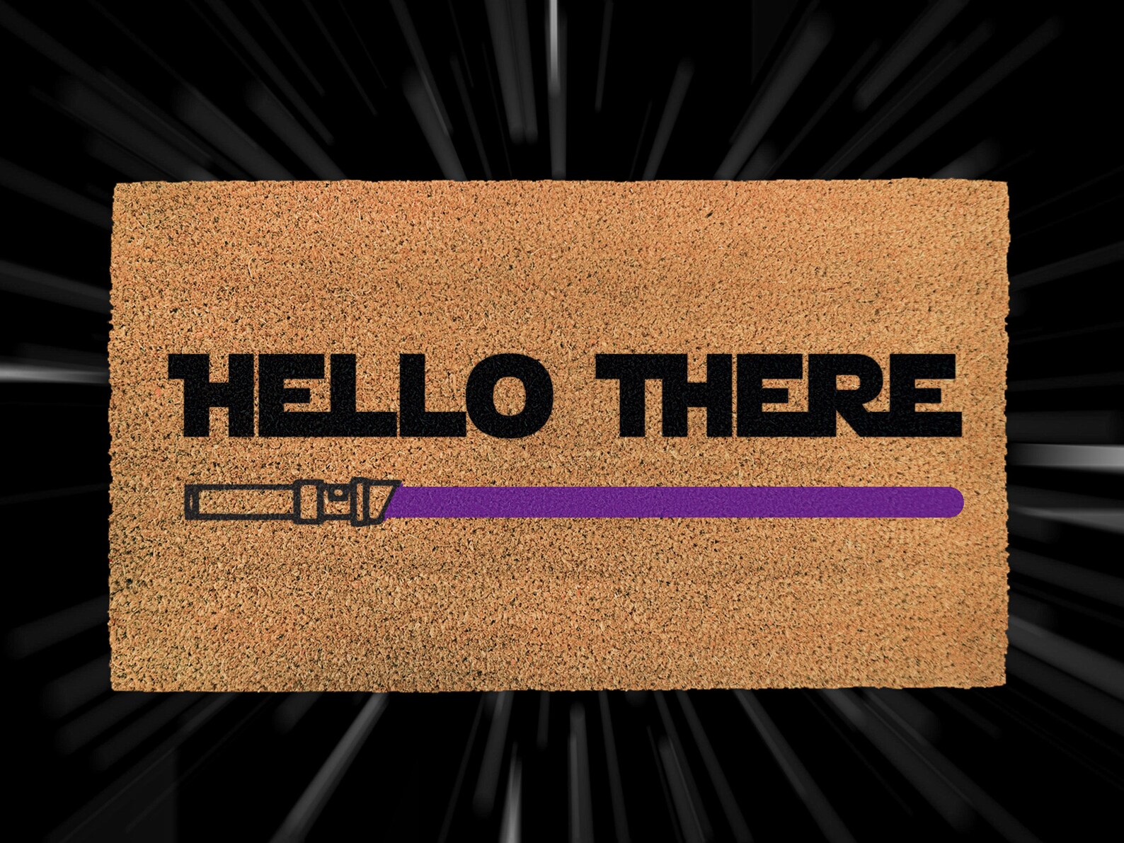SW Hello There Lightsaber Personalized Door Mat 4