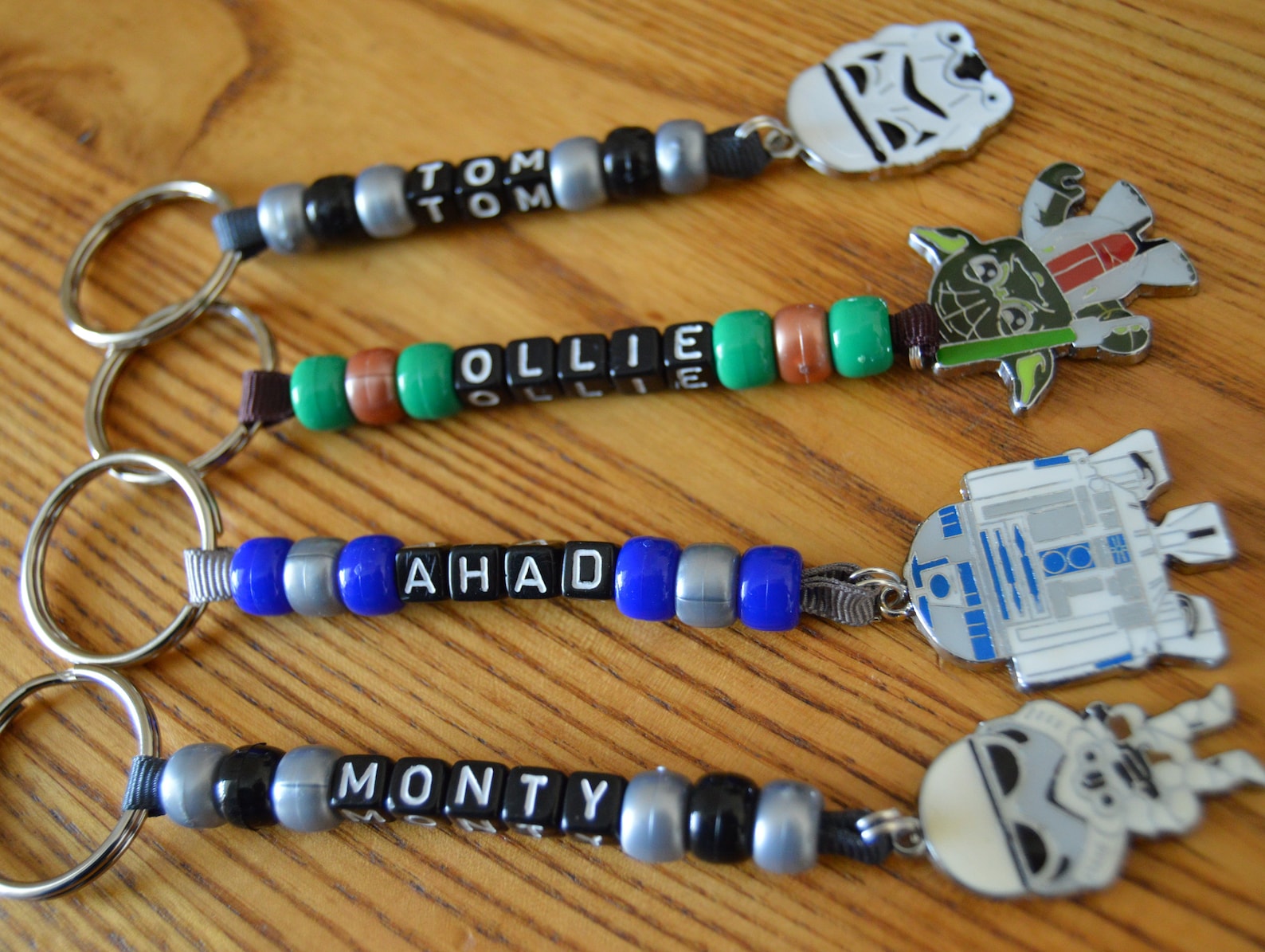 SW Personalized Name Keyring Character Charm Keychain 3