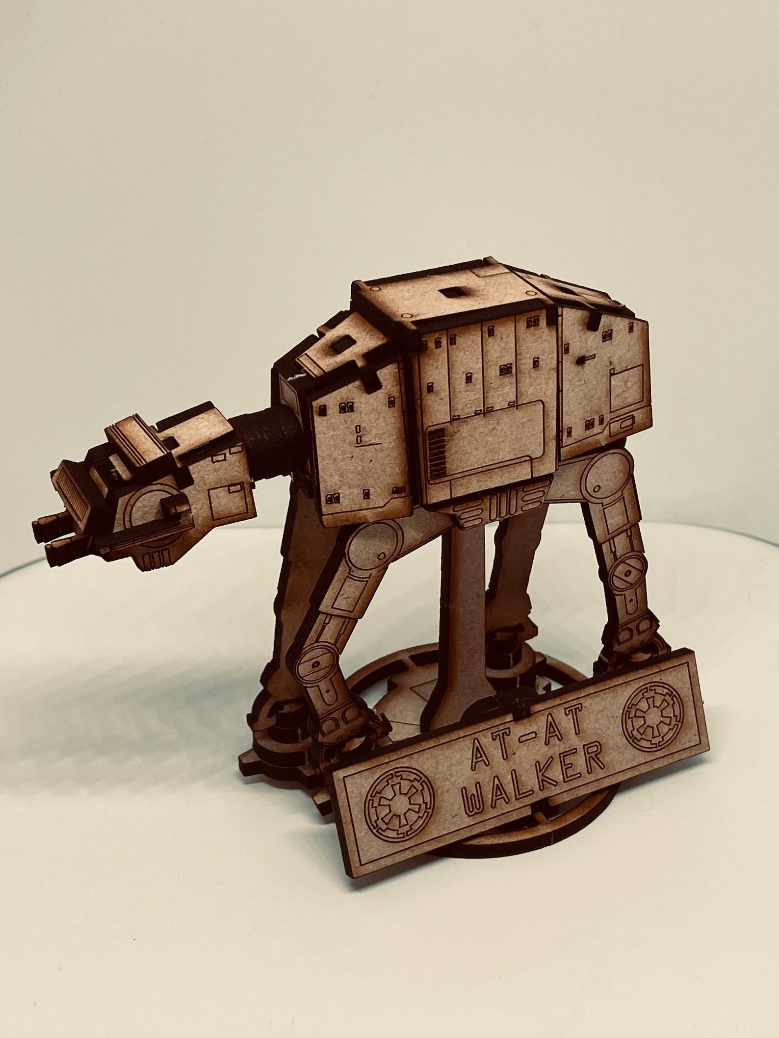 SW AT-AT Walker Inspired Personalized Wooden Model Ornament 1