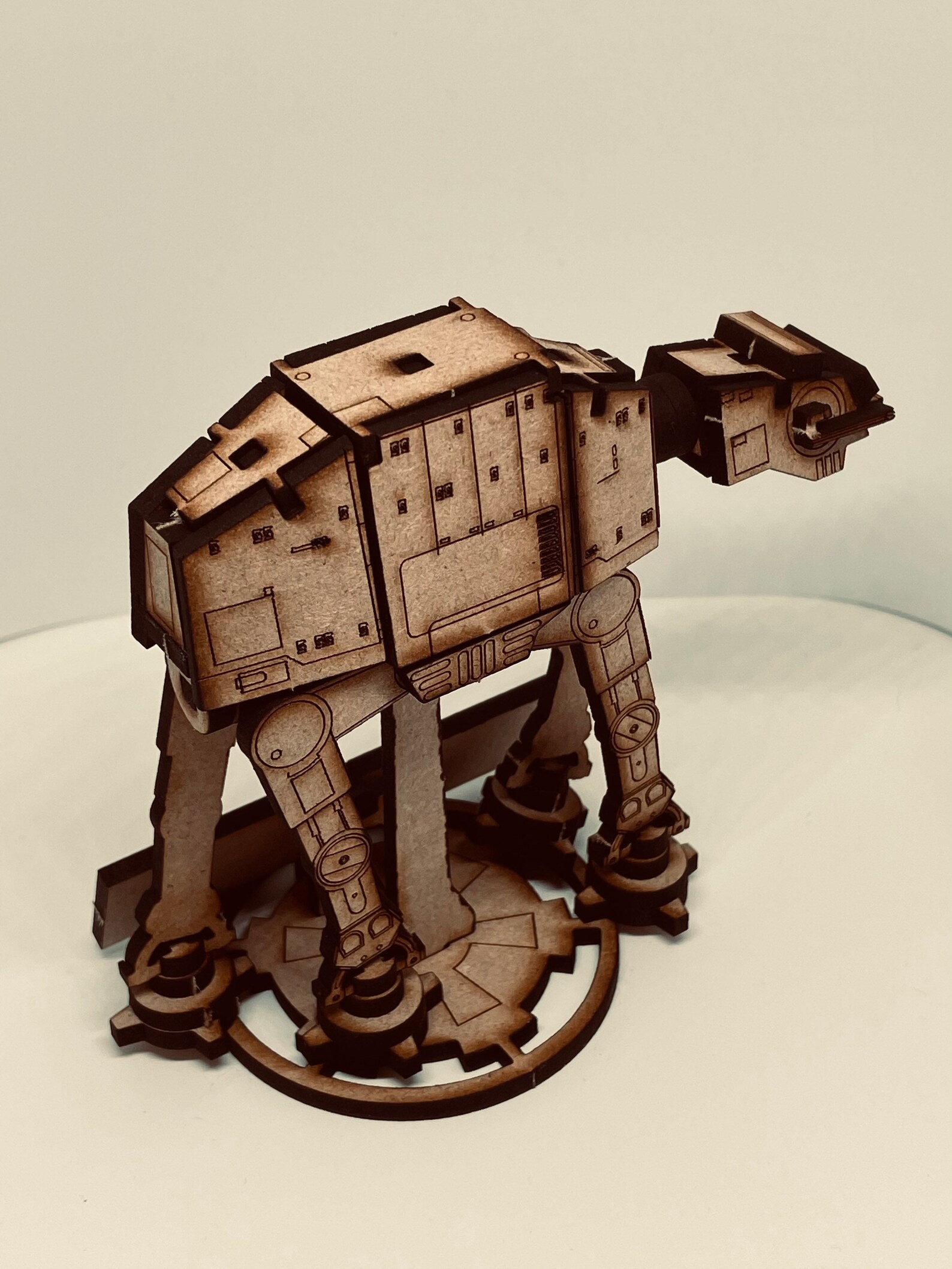 SW AT-AT Walker Inspired Personalized Wooden Model Ornament 3