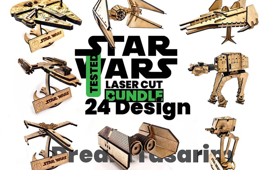 New Star Wars Laser Cut Wooden 3D Model Puzzle Bundle Set available!