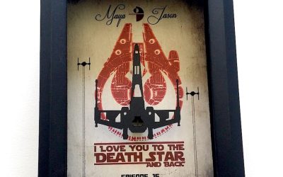 New Star Wars Wedding or Anniversary Personalized Shadowbox Picture Frame available now!