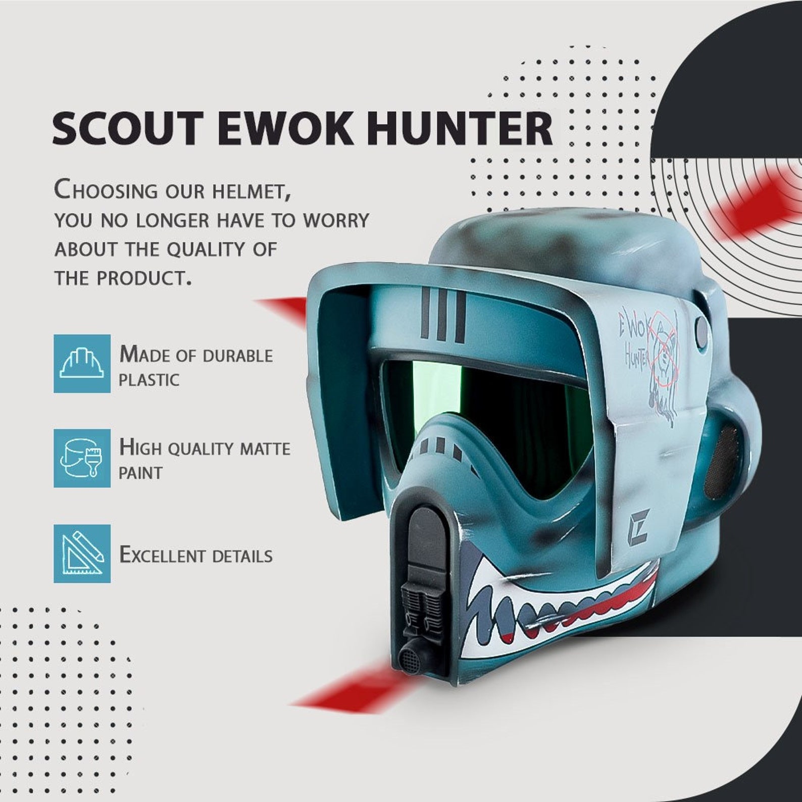 SW Imperial Scout Trooper Ewok Hunter Cosplay Helmet 2